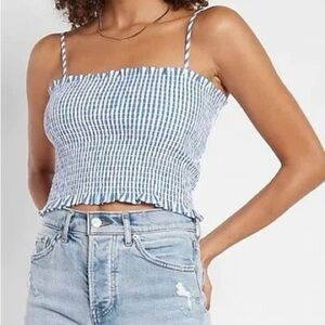 Express Blue and White Striped Camisole